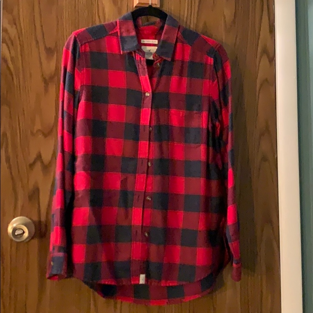 Plaid button down shirt
